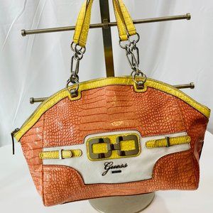 Limited Guess Handbag: Mikel Hobo Bag Coral Multi with wallet